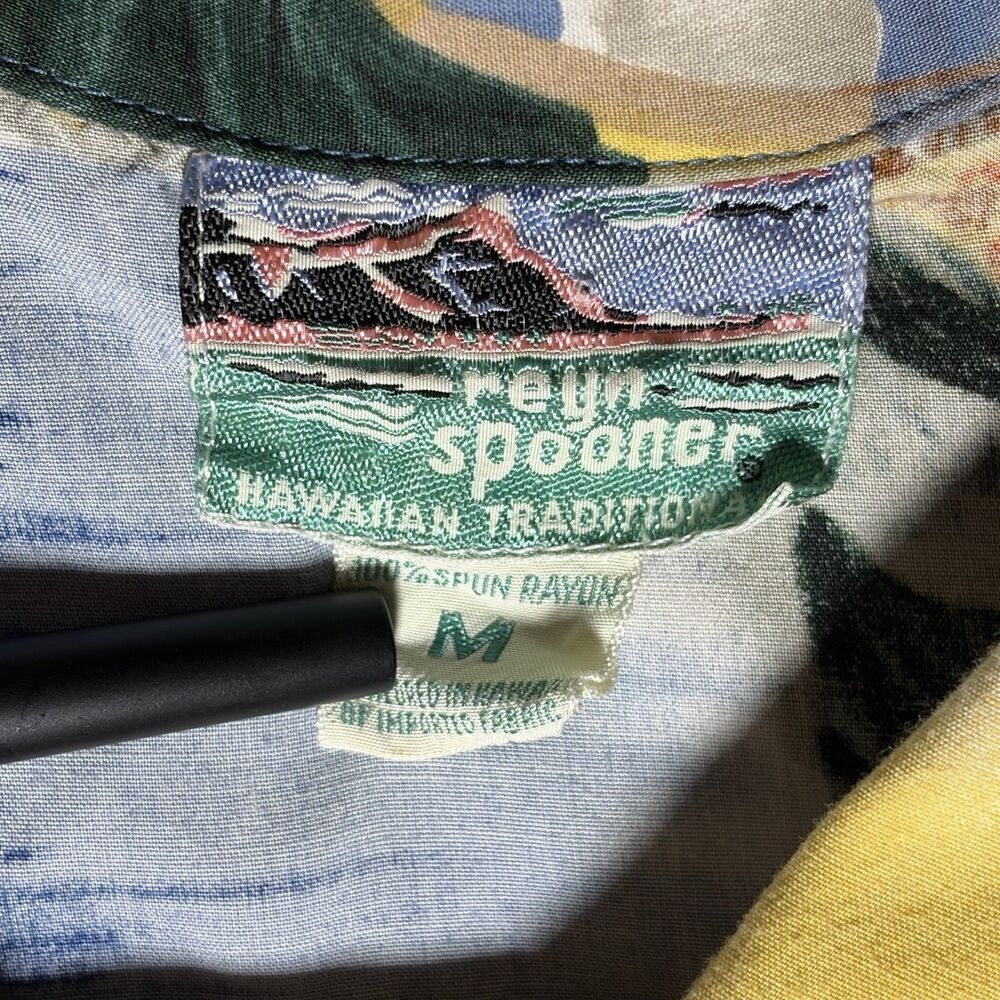 Vintage Reyn Spooner Shirt Men M Hawaiian Print Rayon Button Up Beach Vacation. - Picture 6 of 12